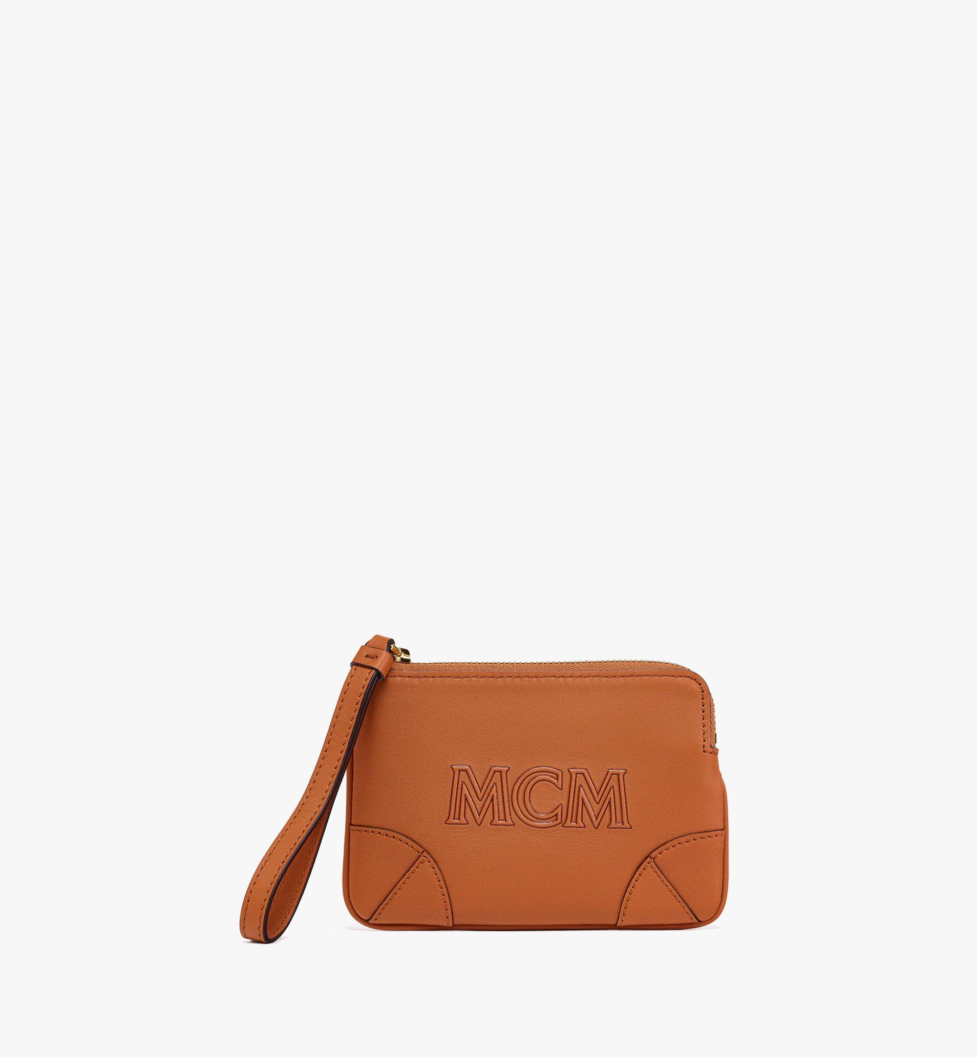Aren Wristlet Zip Pouch in Spanish Calf Leather 1